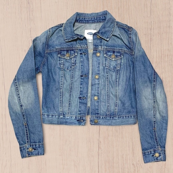 Women’s cropped denim jean jacket Old Navy XS blue - Picture 2 of 15